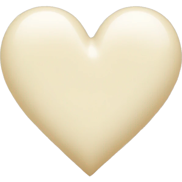 Cream colored heart emoji