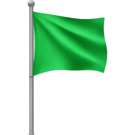 One green flags emoji