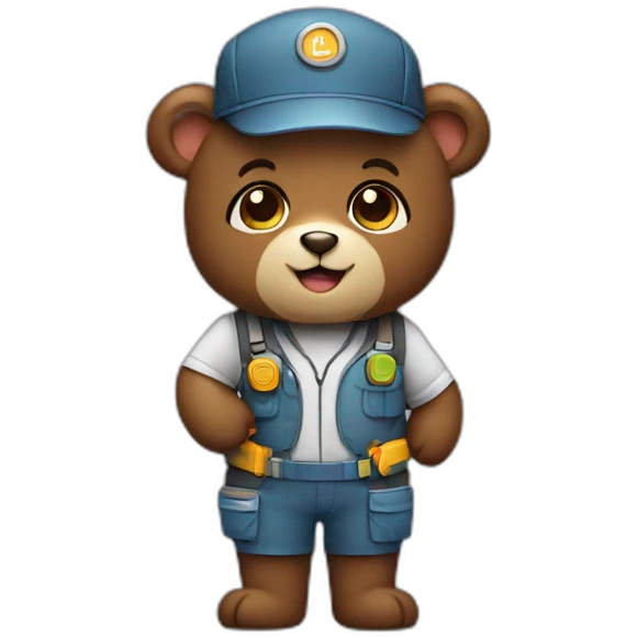 cute engineer mocha bear emoji