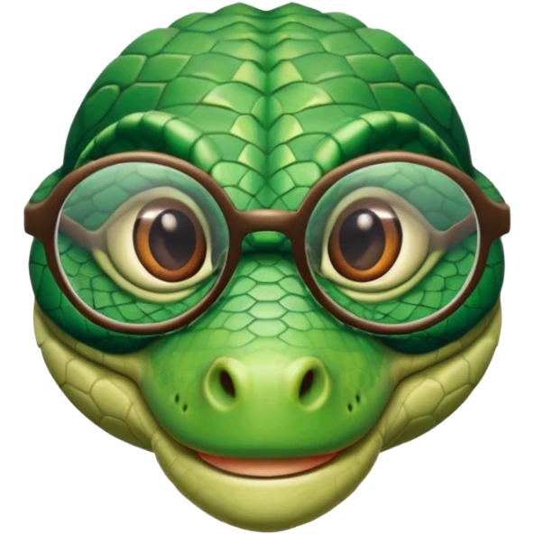 reptile with glasses emoji
