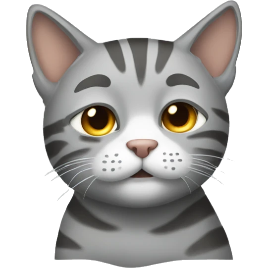 sleepy grey tabby emoji