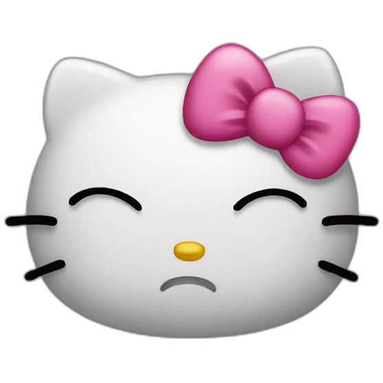 Hello Kitty sad emoji