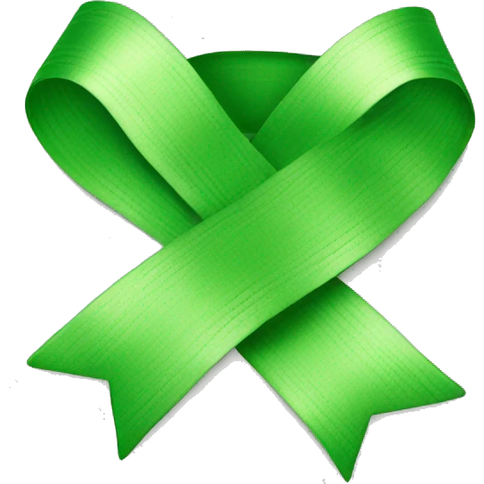 Cute green ribbon emoji