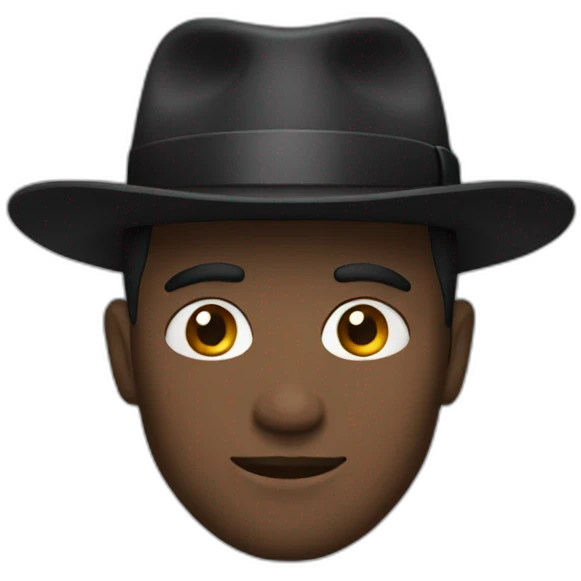 man with black hat  emoji