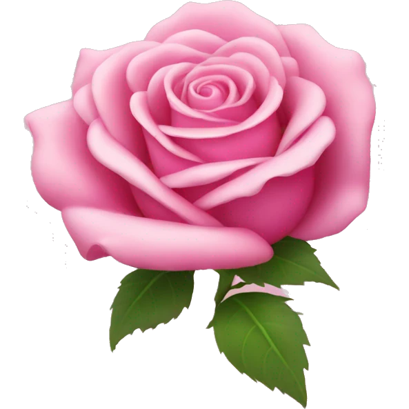 Pink rose emoji