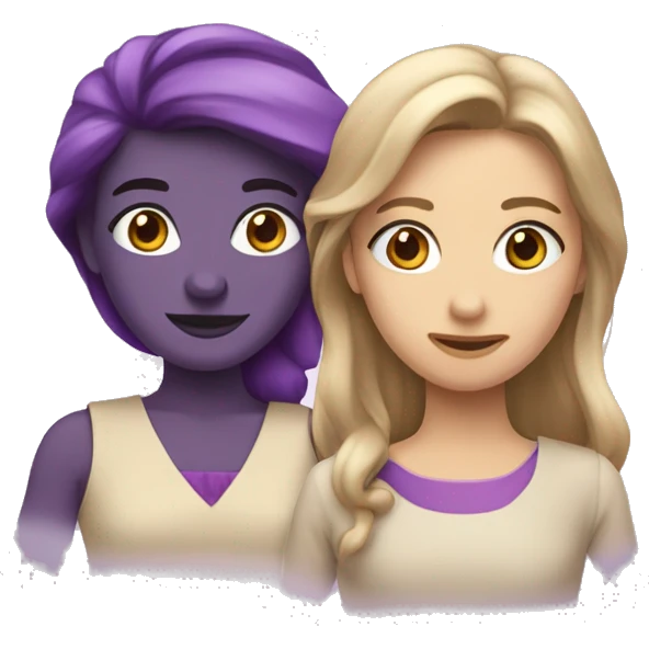 nénuleuse violette et beige emoji