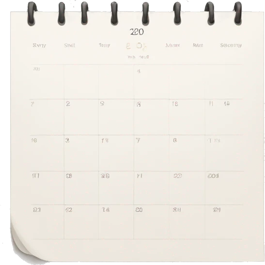 Minimalist calendar emoji