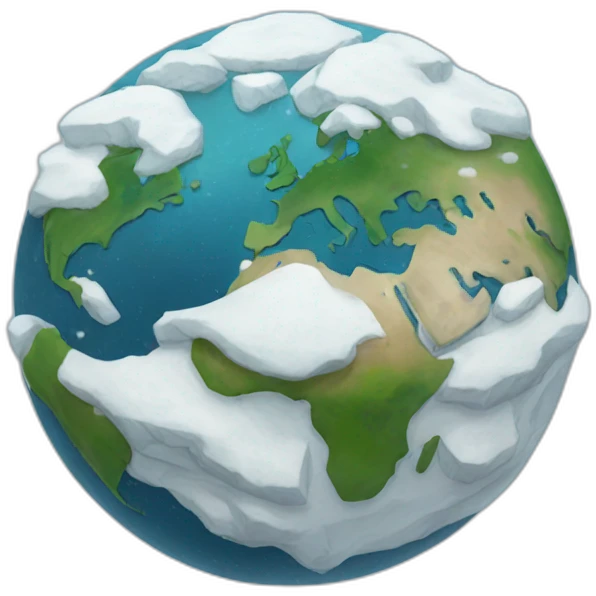 snowy earth emoji