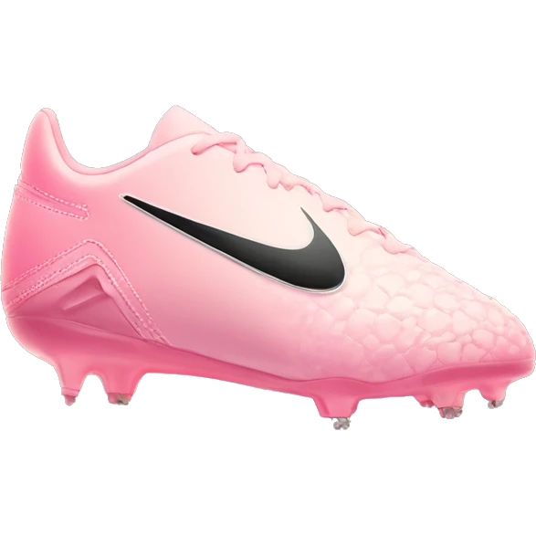 light pink fade soccer cleat with Nike sign in the middle emoji
