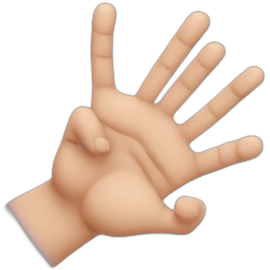 Hand with inch on each finger emoji