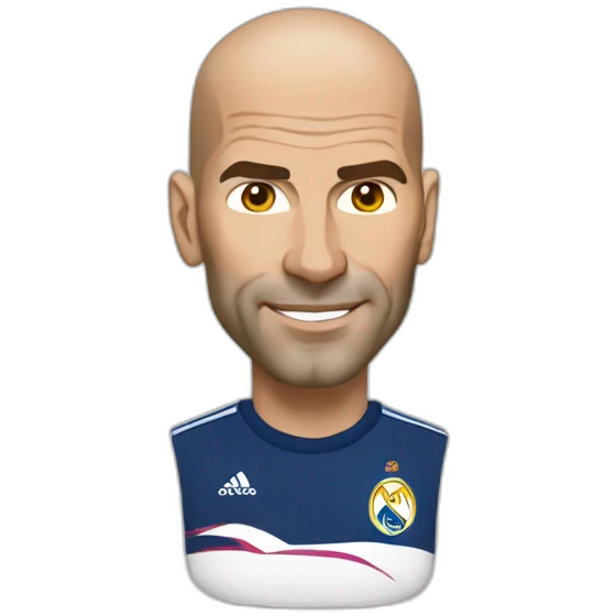 Zinedine Zidane realistic emoji