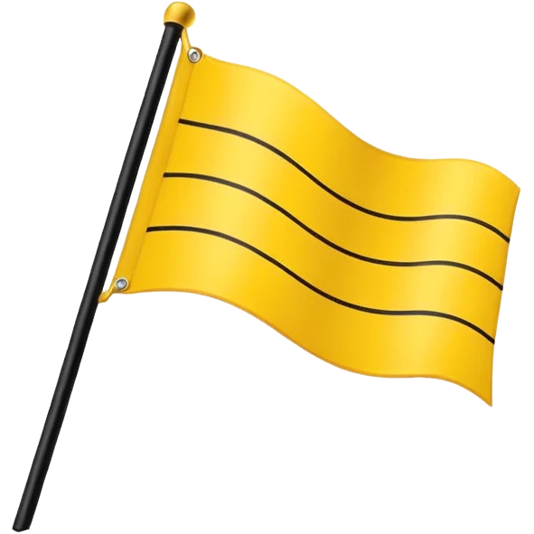 Create 2 yellow lined and 1 black lined flag emoji and put black line between yellow lines emoji