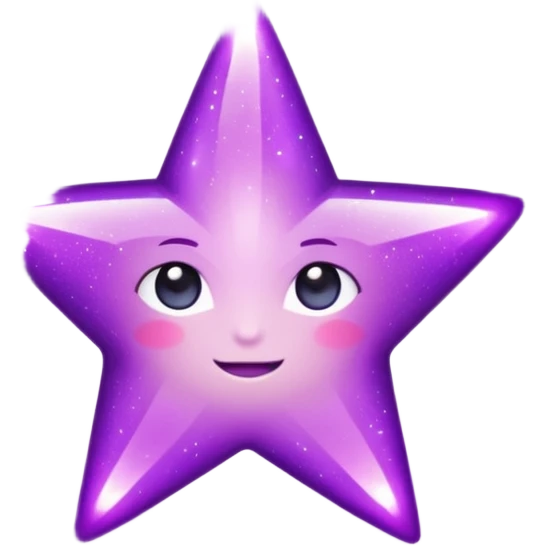 glitter purple and cian star emoji