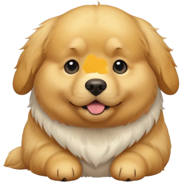 fat white golden retriever  emoji