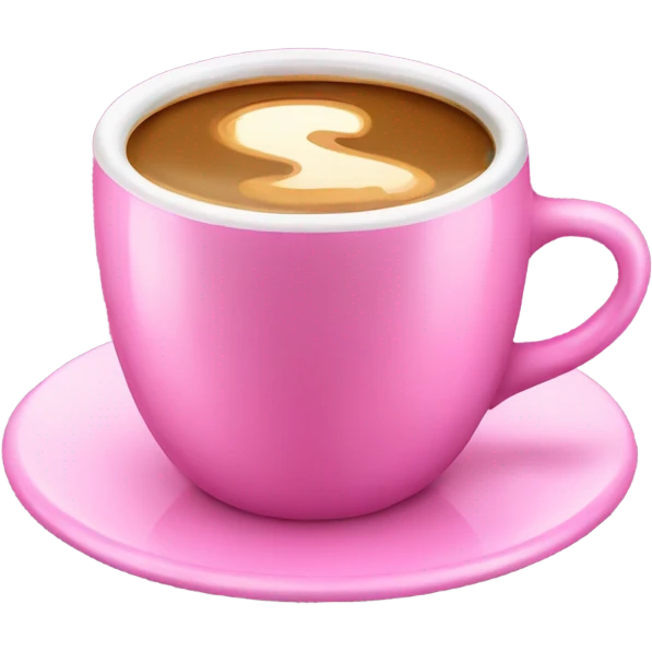 espresso Coffee in pink cup emoji