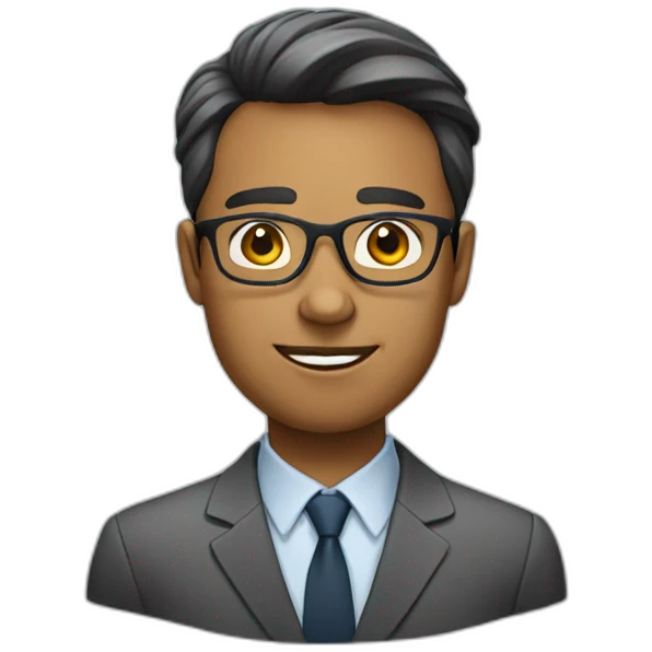 office worker with glasses emoji