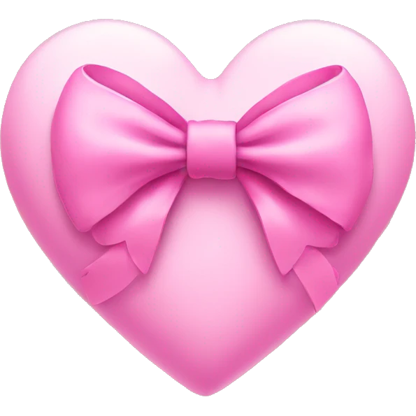 Pink heart with bow emoji
