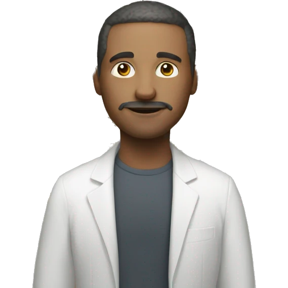 man doing art with help of ai emoji