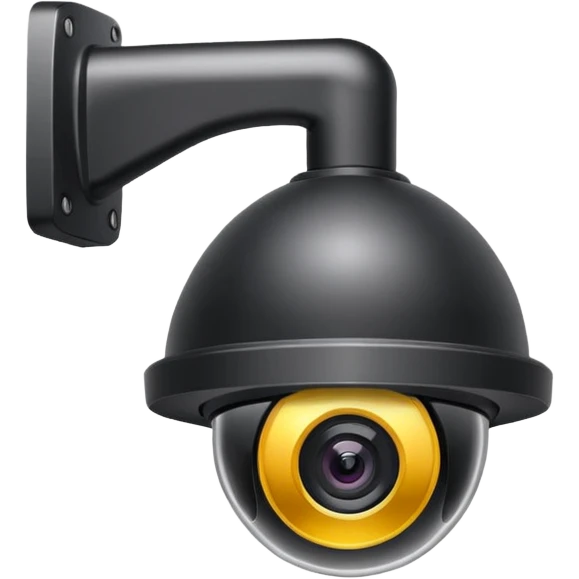 Dome cctv camera in black  emoji