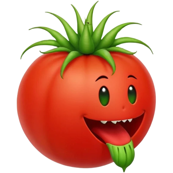 hybrid fusion of tomato and venus flytrap emoji emoji