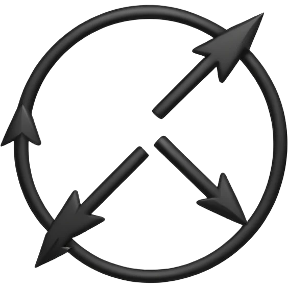 Minimalistic flat vector icon, iOS style, thin black contour on white background. Circular arrows forming an infinite loop, symbolizing Agile process. Clean, no text, no shadows.
 emoji