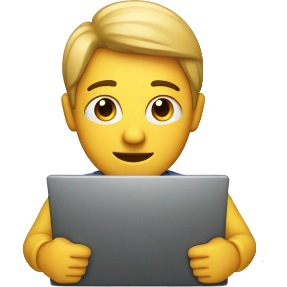 A person behind a laptop emoji