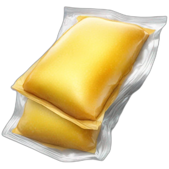food packed in airtight foil, side angle emoji