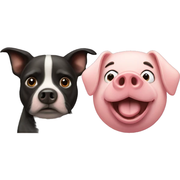 pig and dog emoji