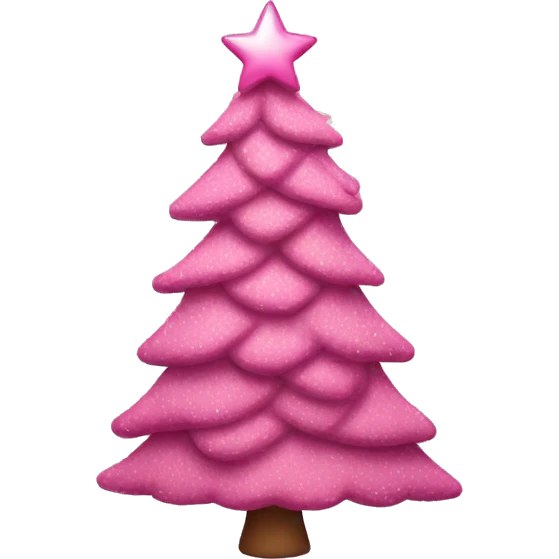 Pink Christmas tree emoji