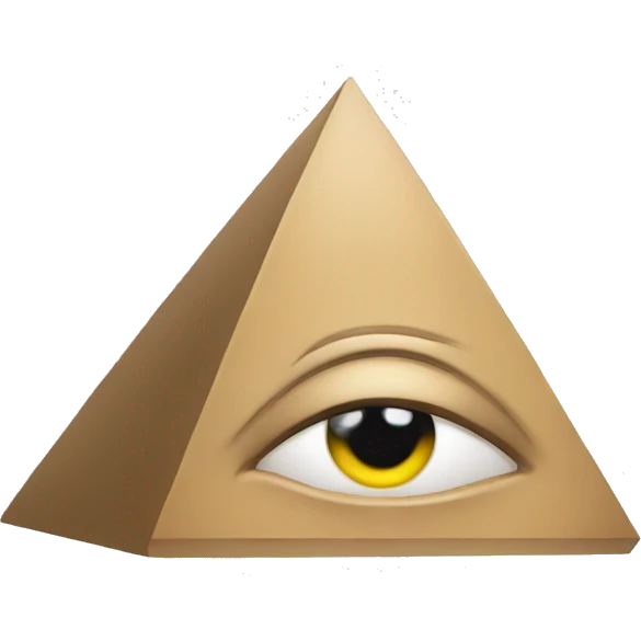 pyramid with eyes emoji