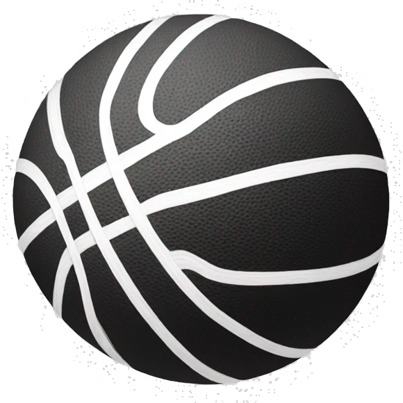 Basket ball black and White emoji