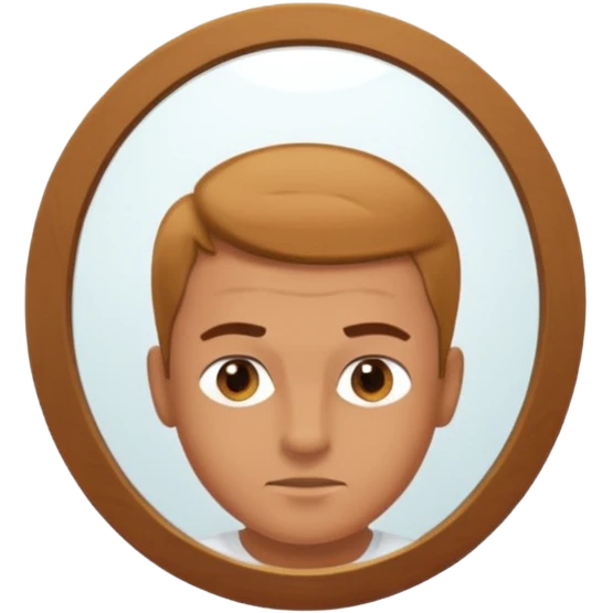 a man stading in front of mirror emoji