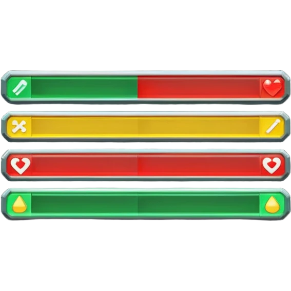 Video game health bar indicator emoji