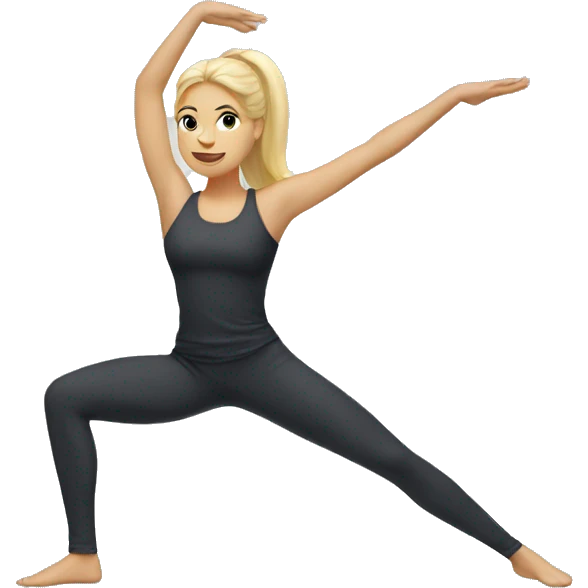 Blonde stretching emoji
