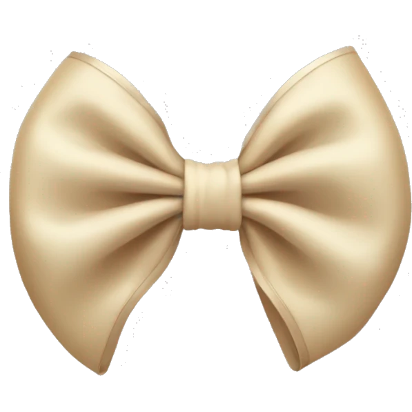 aesthetic beige bow emoji