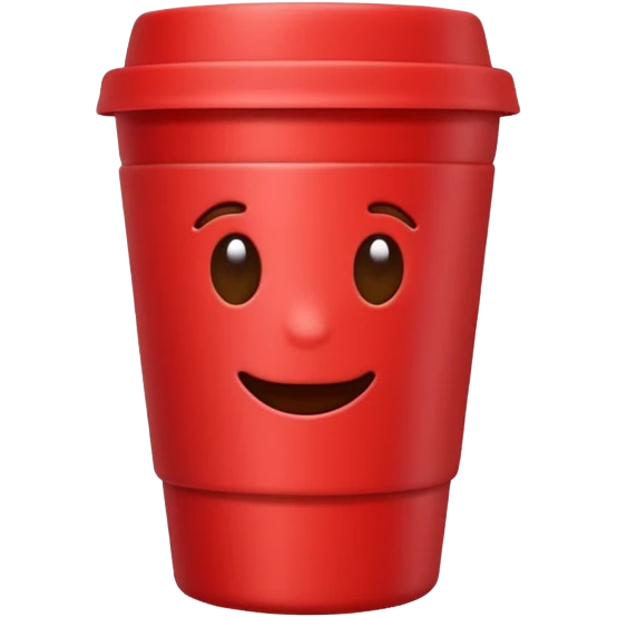 red plastic coffe emoji