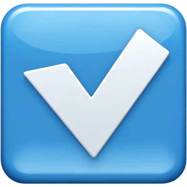 can u make roblox blue square checkmark and square should be tilted emoji