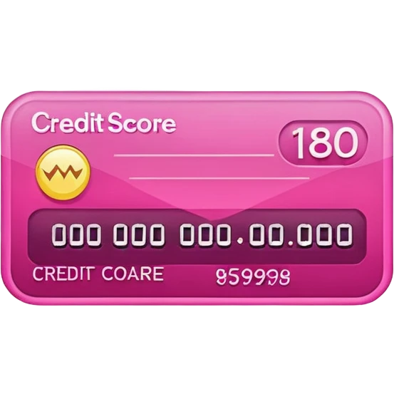 pink credit score check emoji