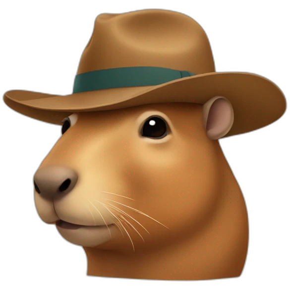 Capibara with hat  emoji