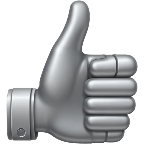 thumbs up but grey emoji