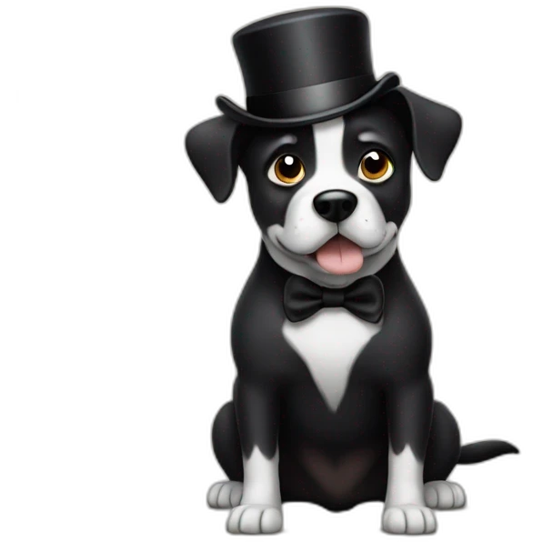 a dog like charles chaplin emoji