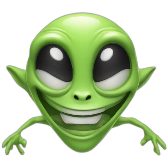happy alien emoji