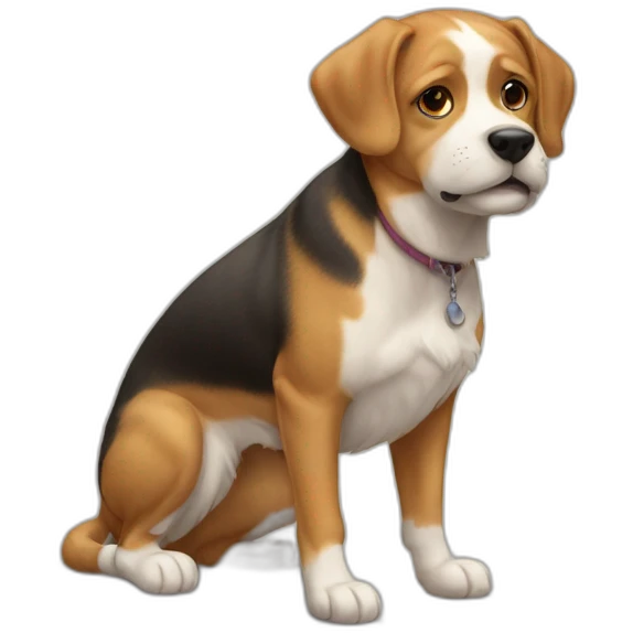 Chat sur chien emoji