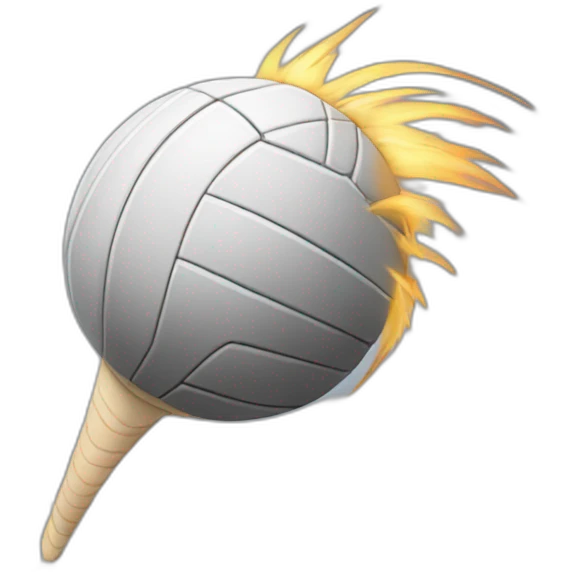 Volleyball spike over the net emoji