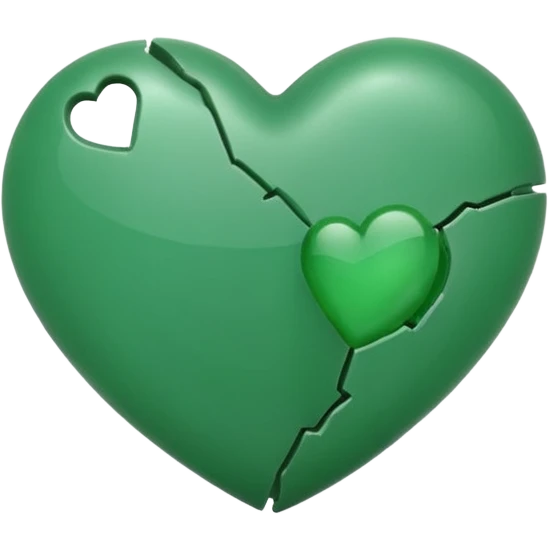 A green broken heart emoji