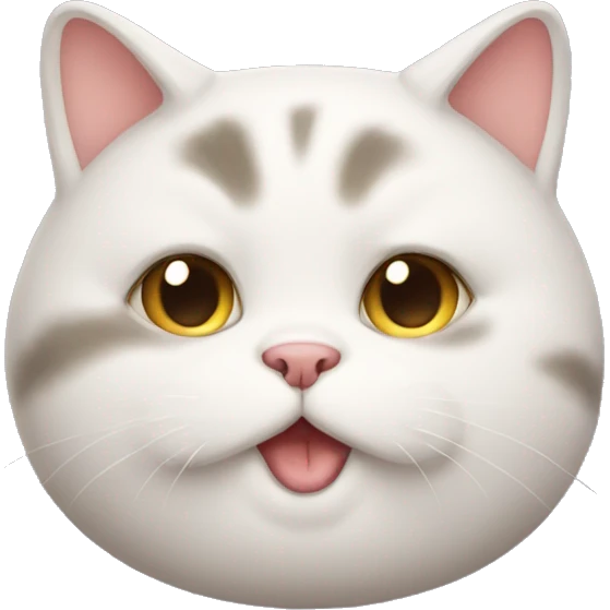 Fat cute cat emoji