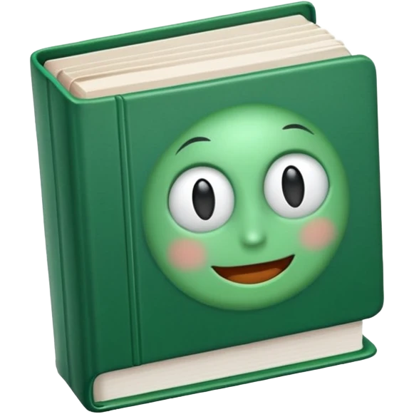 emoji green book without face emoji