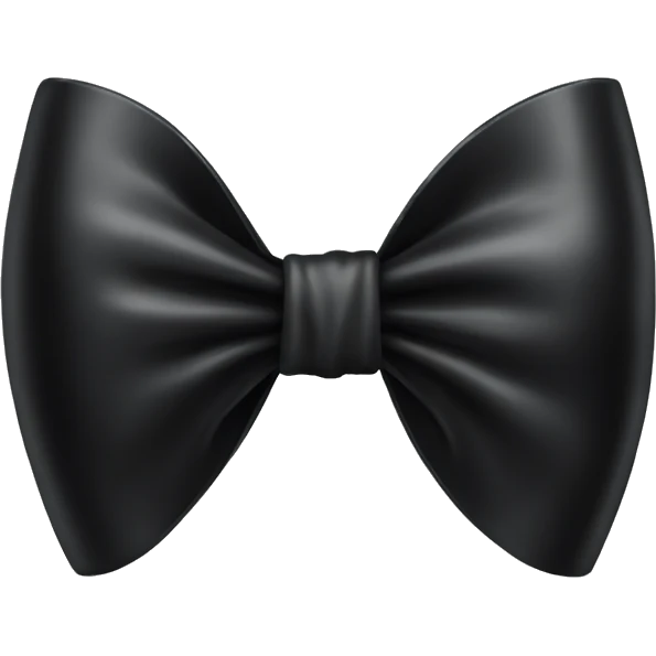 Black coquette bow with only back in it and no other colour  emoji