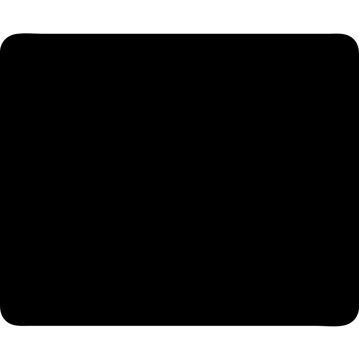 black rectangle with subtle drop shadow emoji