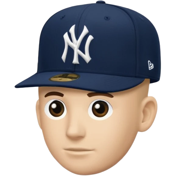 Brimless new york Yankee cap emoji